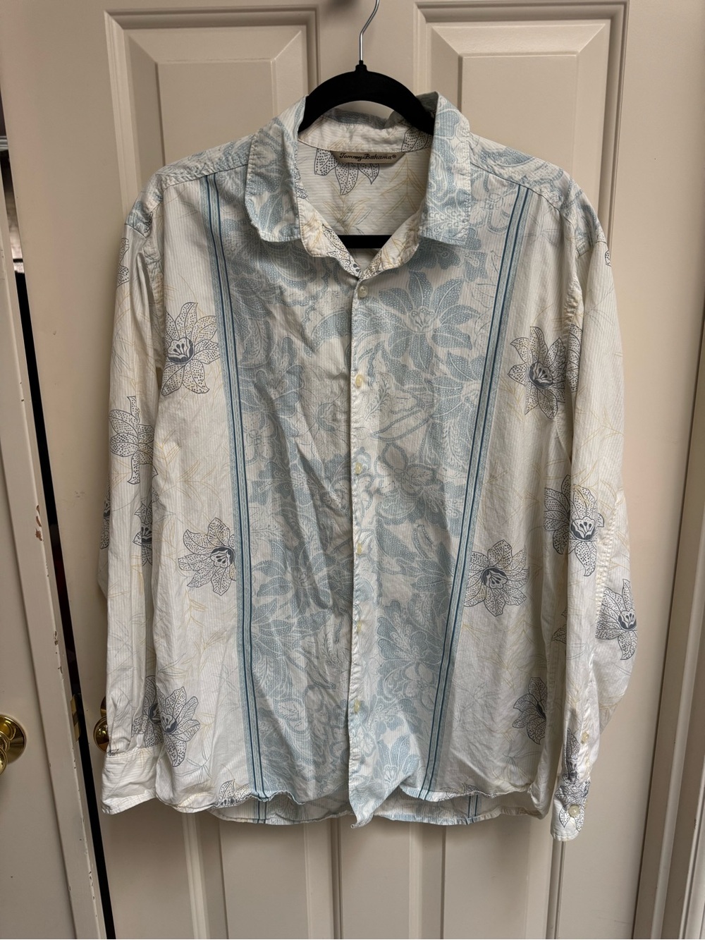 Tommy Bahama Silk Blend Floral Print Button Down Shirt